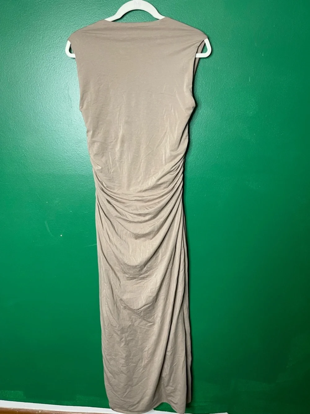 Abercrombie & Fitch Ava Knit Square Neck Maxi Modal Cotton Blend Dress Sz L